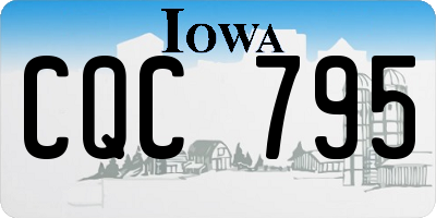 IA license plate CQC795