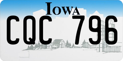 IA license plate CQC796