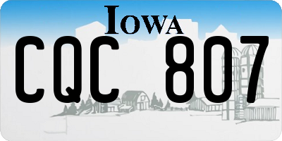 IA license plate CQC807