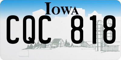 IA license plate CQC818