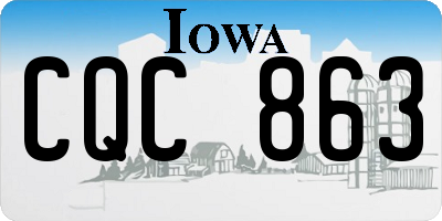 IA license plate CQC863