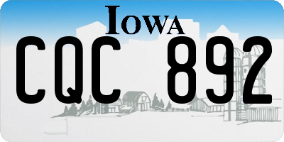 IA license plate CQC892