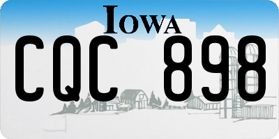 IA license plate CQC898