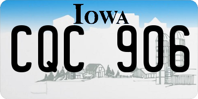 IA license plate CQC906