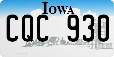 IA license plate CQC930