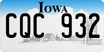 IA license plate CQC932