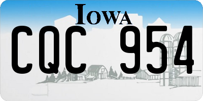 IA license plate CQC954