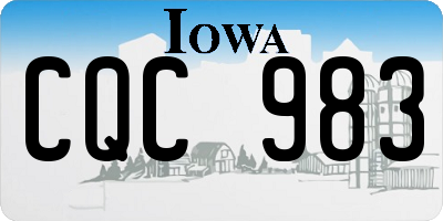 IA license plate CQC983