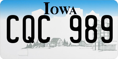 IA license plate CQC989