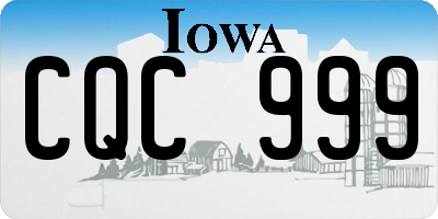 IA license plate CQC999
