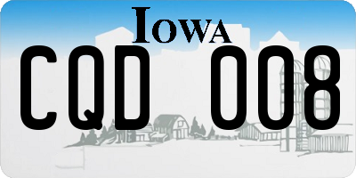 IA license plate CQD008