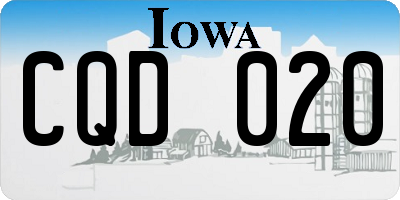 IA license plate CQD020