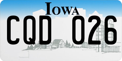 IA license plate CQD026