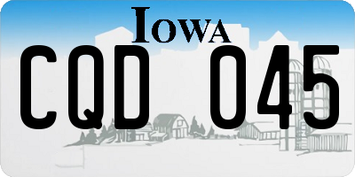 IA license plate CQD045