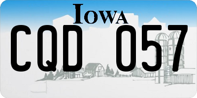 IA license plate CQD057
