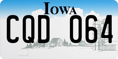 IA license plate CQD064