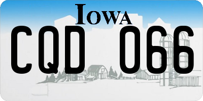 IA license plate CQD066