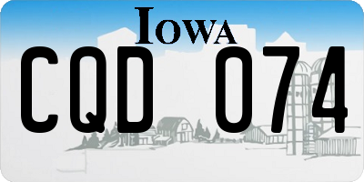 IA license plate CQD074