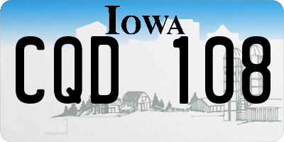 IA license plate CQD108