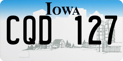 IA license plate CQD127