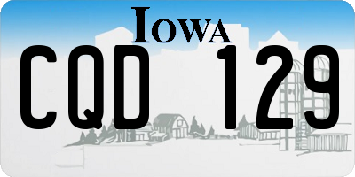 IA license plate CQD129
