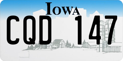 IA license plate CQD147