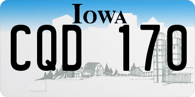 IA license plate CQD170
