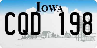 IA license plate CQD198