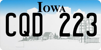 IA license plate CQD223