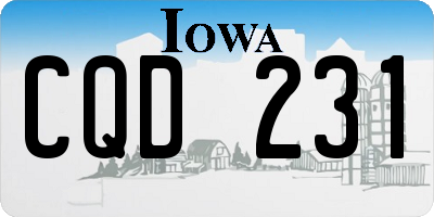 IA license plate CQD231