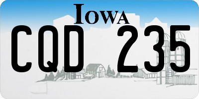 IA license plate CQD235