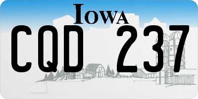 IA license plate CQD237