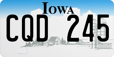IA license plate CQD245