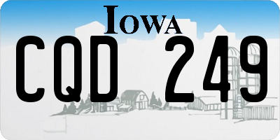 IA license plate CQD249
