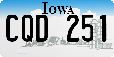 IA license plate CQD251