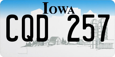 IA license plate CQD257