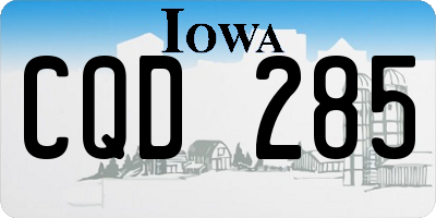 IA license plate CQD285