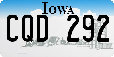 IA license plate CQD292