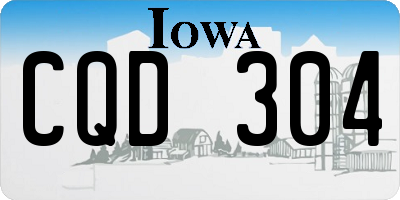 IA license plate CQD304
