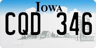 IA license plate CQD346