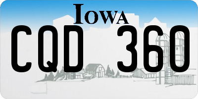 IA license plate CQD360