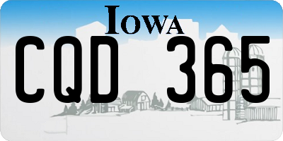 IA license plate CQD365