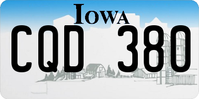 IA license plate CQD380