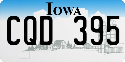 IA license plate CQD395
