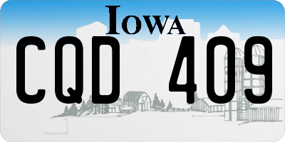 IA license plate CQD409