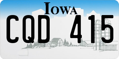IA license plate CQD415