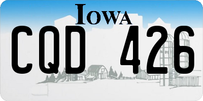 IA license plate CQD426