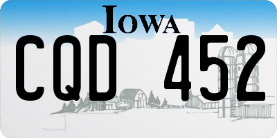 IA license plate CQD452