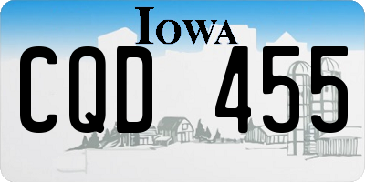 IA license plate CQD455