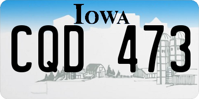 IA license plate CQD473